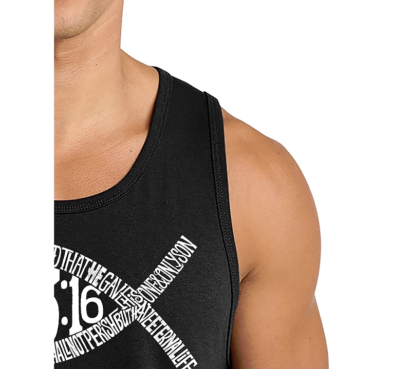 La Pop Art Men's Christian Bible Word Tank Top