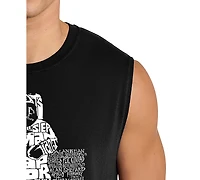 La Pop Art Men's Astronaut Typography Graphic Tank Top