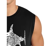 La Pop Art Men's Shark Word Tank Top