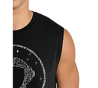 La Pop Art Men's Solar System Typography Tank Top