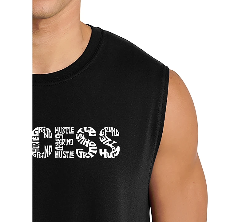 La Pop Art Men's Hustle Typography Money Success Tank Top