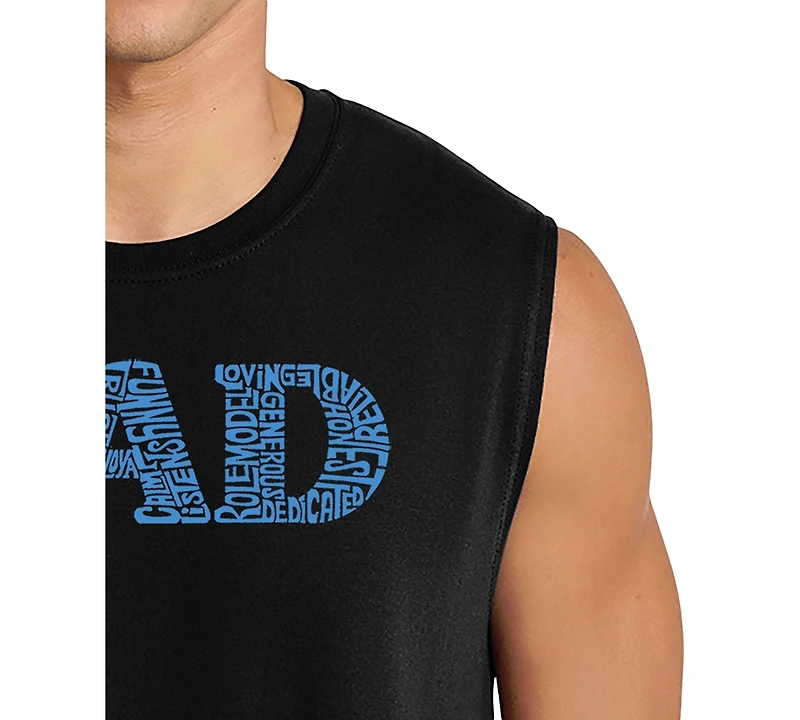 La Pop Art Men's Dad Typography Graphic Tank Top