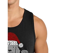 La Pop Art Men's Santa Dog Word Tank Top