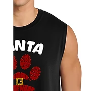 La Pop Art Men's Santa Paws Dog Print Christmas Design Tank Top