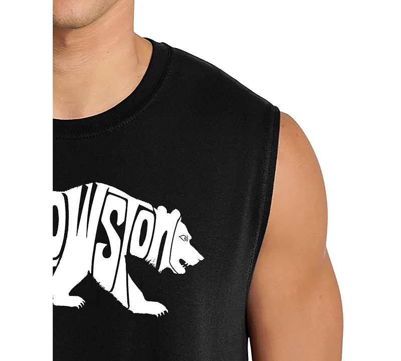 La Pop Art Men's Yellowstone Word Graphic Tank Top