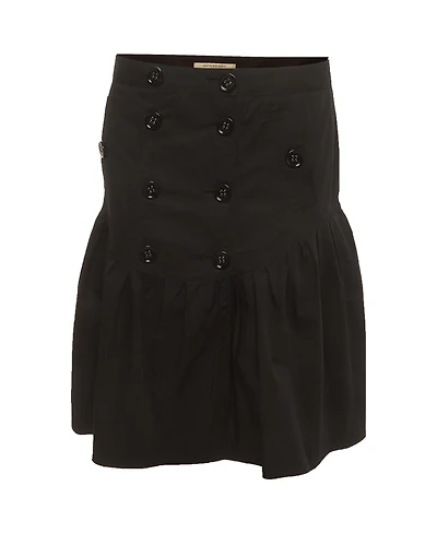 Pre-Owned Burberry Women's Cotton Pleated Short Skirt