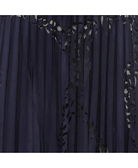 Pre-Owned Emilio Pucci Women's Laser Cut Plisse High Low Hem Skirt