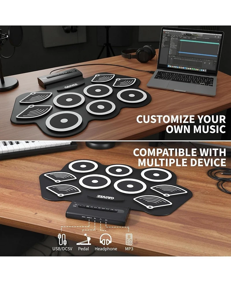 gaomon electronic Roll Up Drum Set