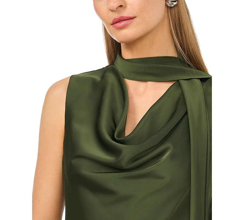 Parker Women's Sleeveless Cowl Neck Scarf-Tie Maxi Dress