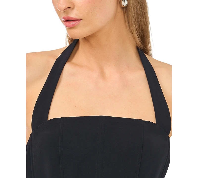 Parker Women's Square Neck Halter Combo Mini Dress