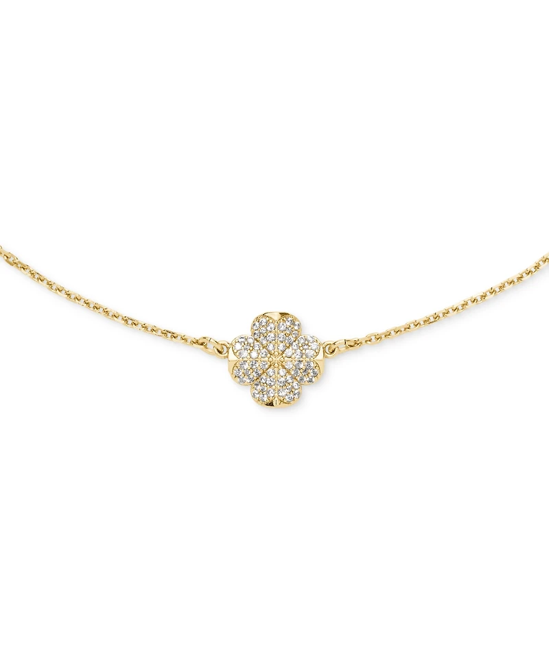 kate spade new york Gold-Tone Flower Pave Scatter Necklace