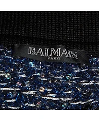 Pre-Owned Balmain Women's Lurex Tweed Mini Skirt