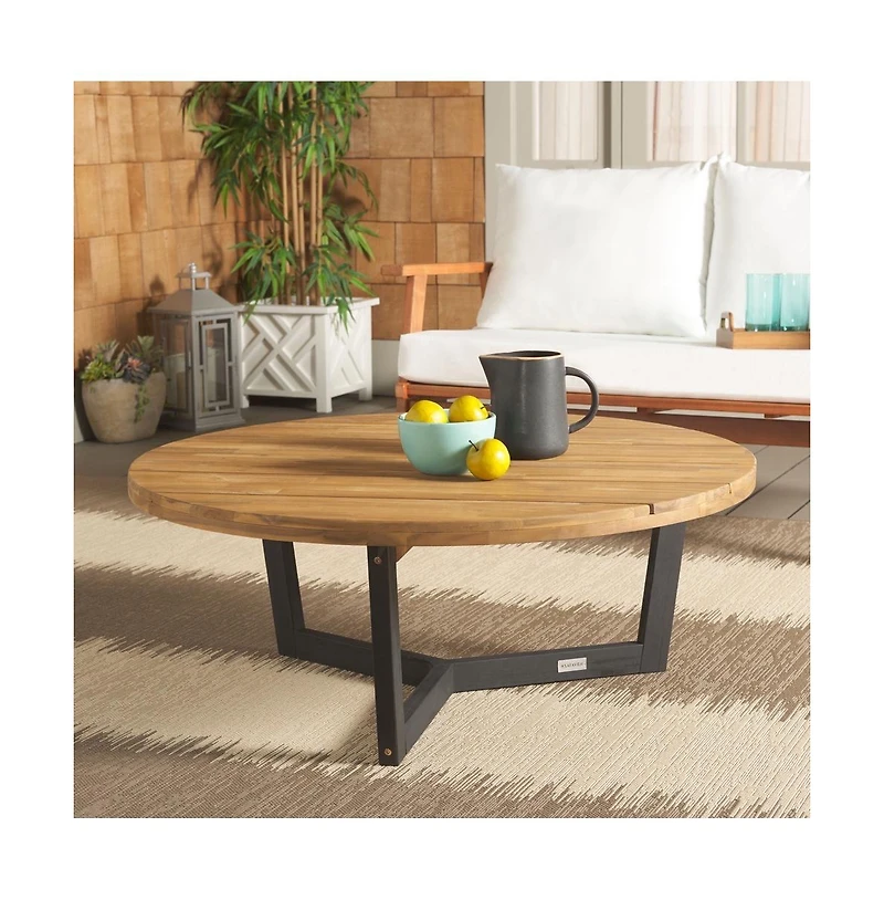 Safavieh Leo 3 Leg Round Outdoor Coffee Table