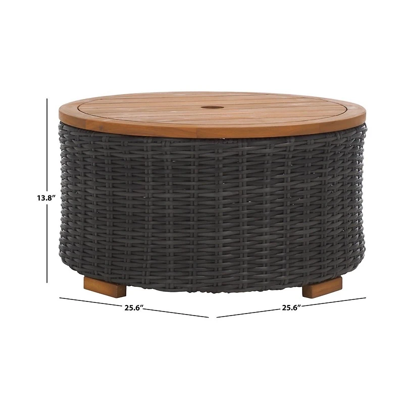 Safavieh Anguilla Wicker Outdoor Coffee Table