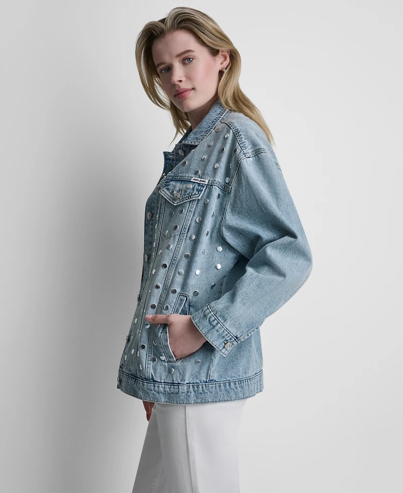 Dkny Jeans Women's Long-Sleeve Oversized Tucker Jacket
