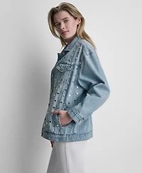 Dkny Jeans Women's Long-Sleeve Oversized Tucker Jacket