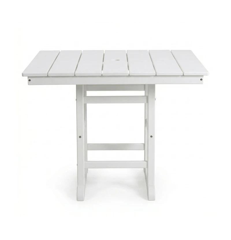 Clihome 37.8" Square Hdpe Patio Table, Outdoor Dining Table, Foldable Design