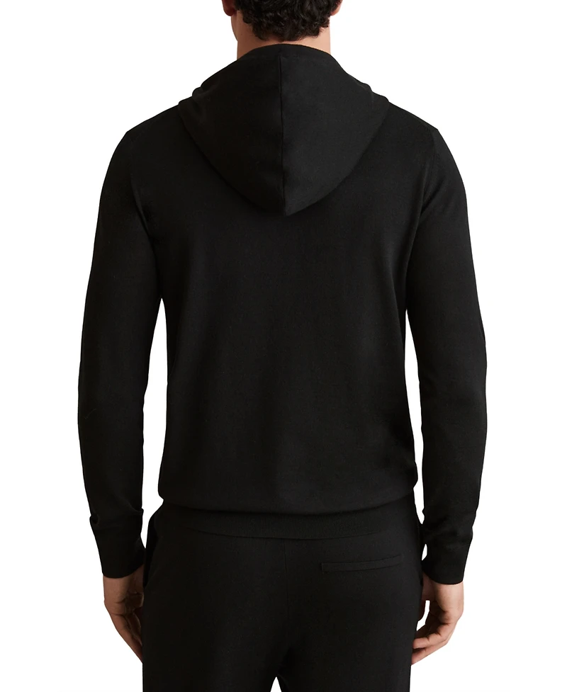 Reiss Men's Holland Merino Wool Drawstring Hoodie