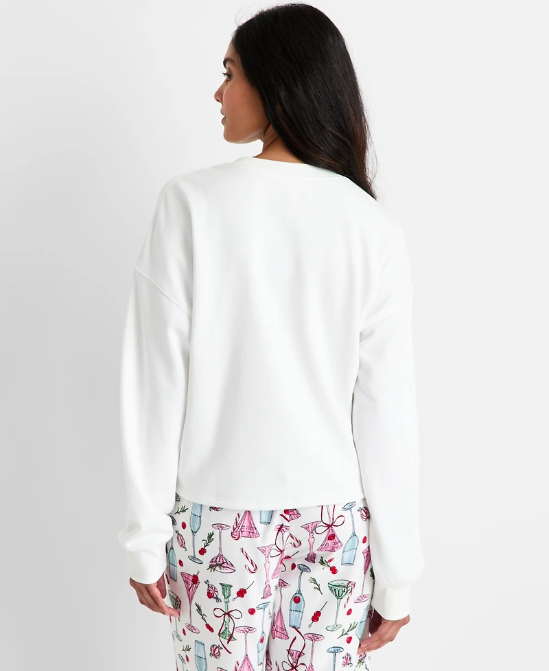 State of Day Women's Nightcap French Terry Graphic Sweatshirt, Macy's Exclusive