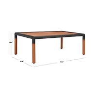 Safavieh Tommy Metal and Wood Outdoor Coffee Table