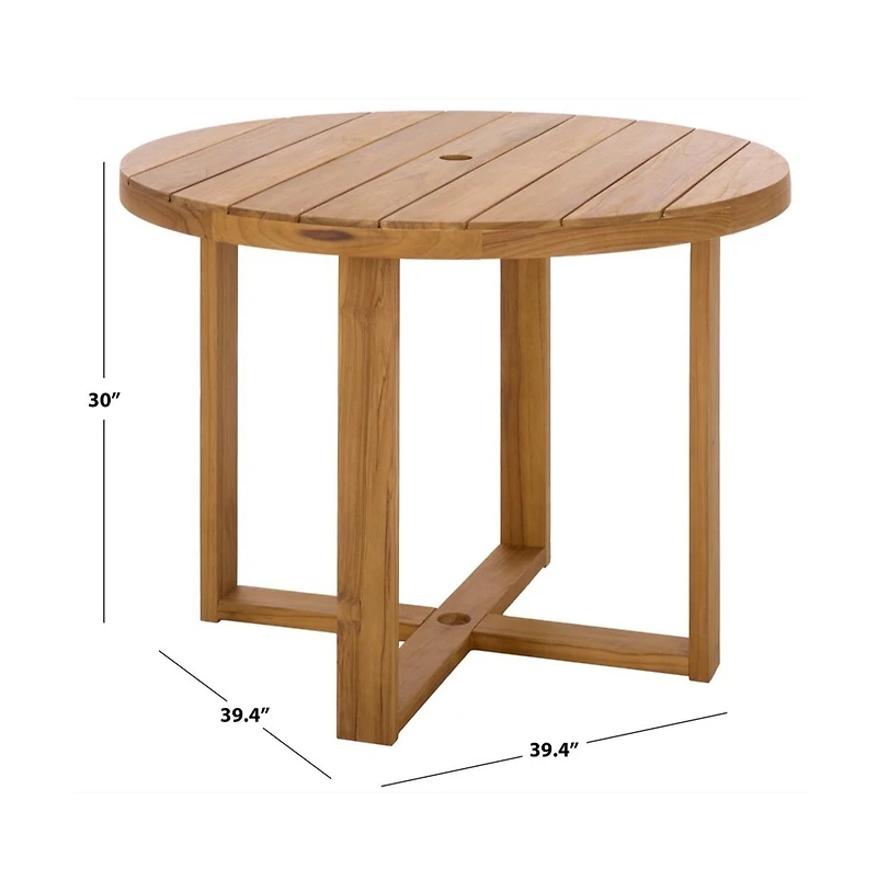 Augusta Home Mayaguana Round Teak Outdoor Dining Table