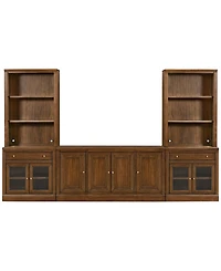 Amren 85" 4 Door Console And 2 Base With Drawer Open Hutch