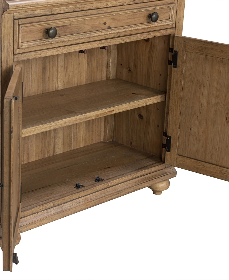 Willowmere 75" Wood Door Bookcase