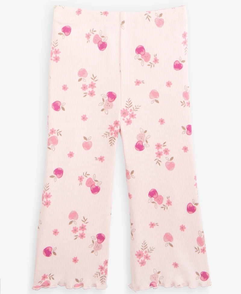 First Impressions Baby Girls' Mix & Match Apple-Print Rib Flare Leggings, Macy's Exclusive