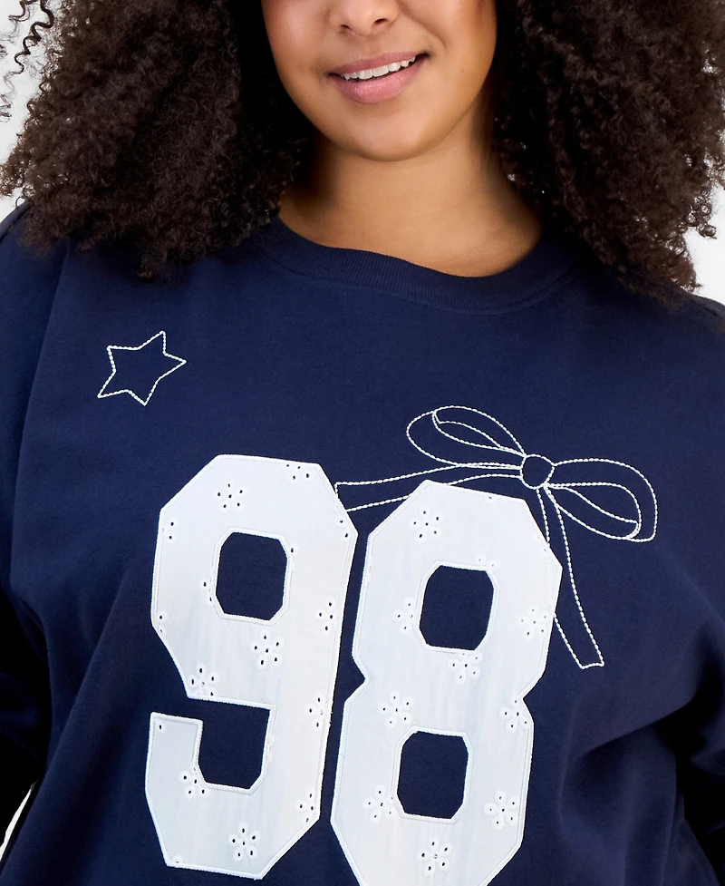 Rebel Veil Trendy Plus Size Fleece Crewneck Sweatshirt