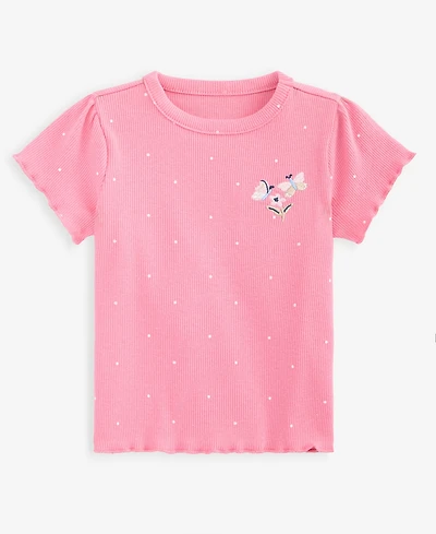 First Impressions Baby Girls' Mix & Match Short-Sleeve Butterfly Ribbed T-Shirt, Macy's Exclusive