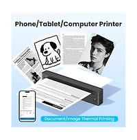 Swifint Portable Thermal Printer, Compatible with Ios Android Laptop