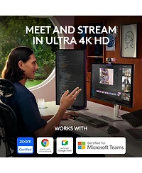Logitech Mx Brio Ultra Hd 4K Webcam, 1080p 60FPS, Dual Noise-Reducing Mics, Usb-c, Teams/Zoom/Meet, Black
