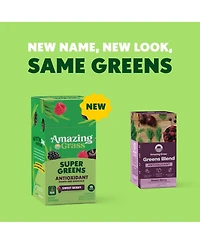 Amazing Grass Greens Blend Antioxidant: Super Greens Powder with Spirulina, Beets, Elderberry, Prebiotics and Probiotics, Sweet Berry, 15 Servings
