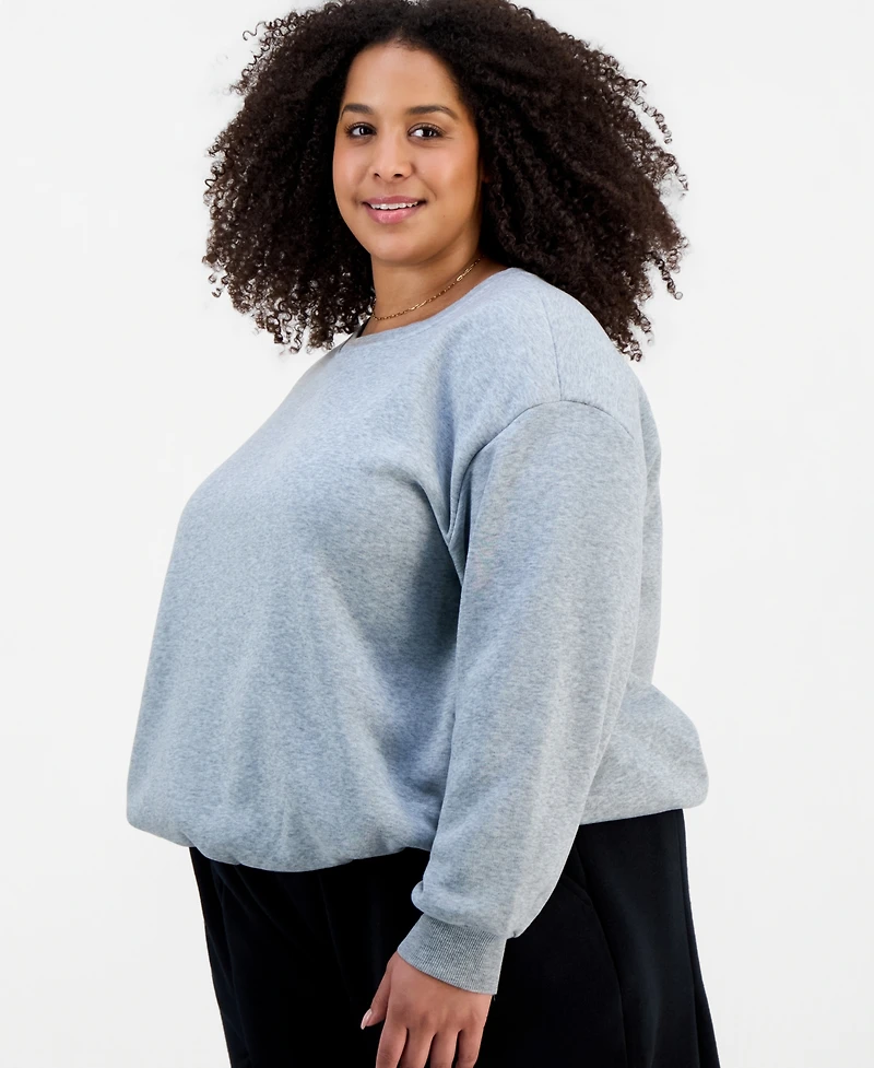 Full Circle Trends Trendy Plus Bubble-Hem Sweatshirt