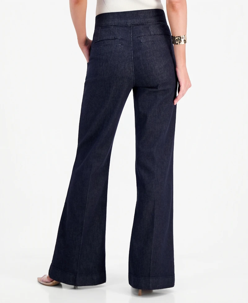 I.n.c. International Concepts Women's Wide Leg Flare Trouser Jeans, Macy's Exclusive