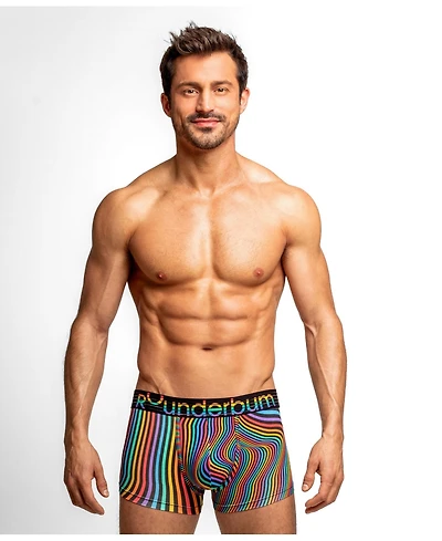 Rounderbum Men's Waveform Pride Padded Boxer Trunk