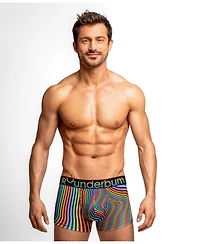 Rounderbum Men's Waveform Pride Padded Boxer Trunk