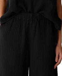 Eileen Fisher Women's Cotton High-Rise Wide-Leg Pants