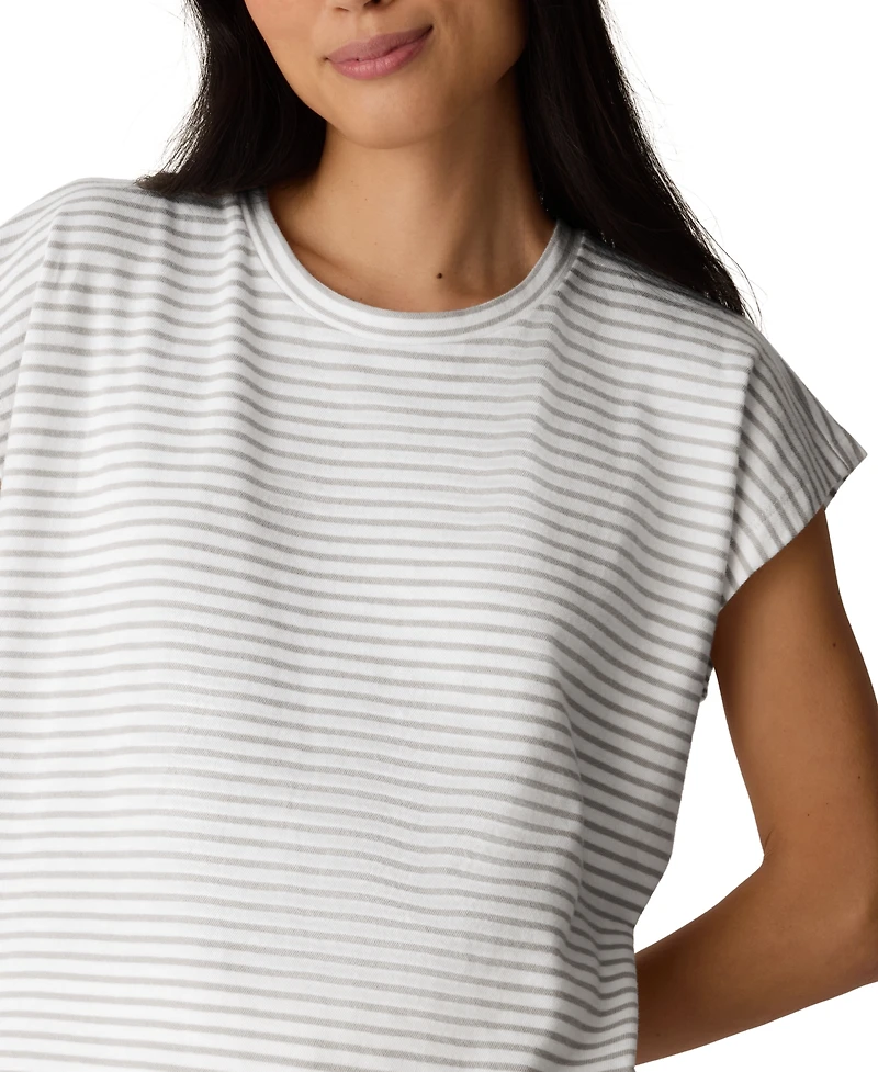 Eileen Fisher Women's Striped Crewneck Cotton T-Shirt
