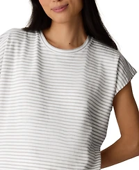 Eileen Fisher Women's Striped Crewneck Cotton T-Shirt