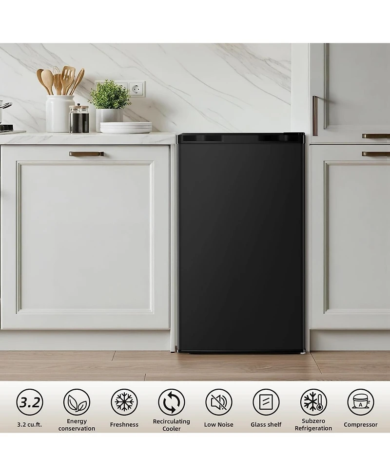 Cowsar 3.2 Cu. Ft Compact Refrigerator with Freezer