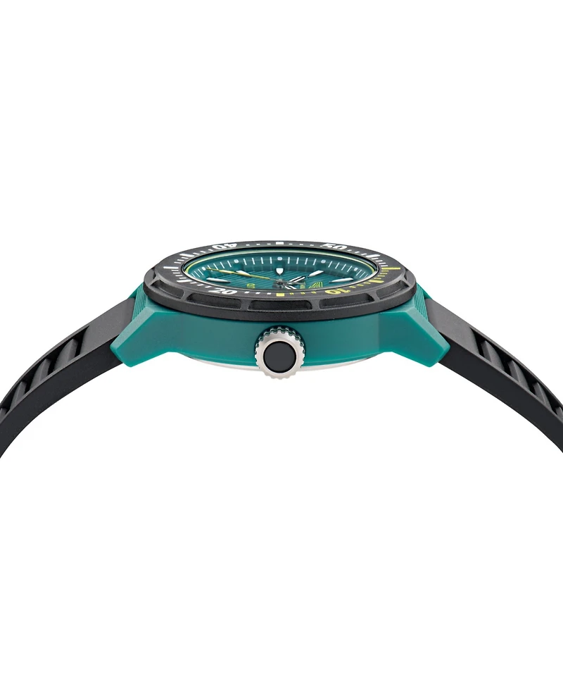 Aston Martin F1 Men's Pdk 3 Hand Quartz Black Silicone Watch 40mm