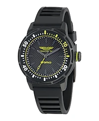 Aston Martin F1 Men's Pdk 3 Hand Quartz Black Silicone Watch 40mm