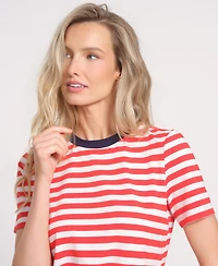 Isaac Mizrahi Women's Short-Sleeve Crewneck Top