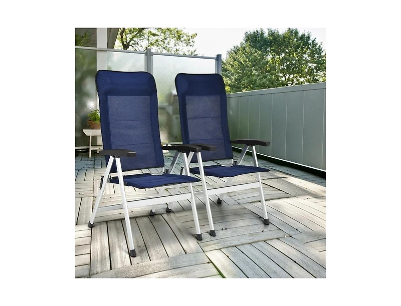 Boyel Living 2Pcs Patio Dining Chair with Adjustable Portable Headrest