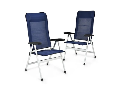 Boyel Living 2Pcs Patio Dining Chair with Adjustable Portable Headrest