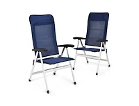 Boyel Living 2Pcs Patio Dining Chair with Adjustable Portable Headrest