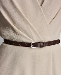 Dkny Women's Sleeveless Faux Wrap Removable Buckle Belt Shirt Dress