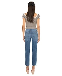 KanCan Essential Women's Kathleen High Rise Slim Straight Jeans