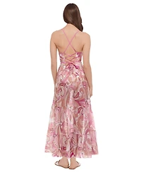 Steve Madden Women's Mesh Tiered Maxi Swim Cover-Up Skirt